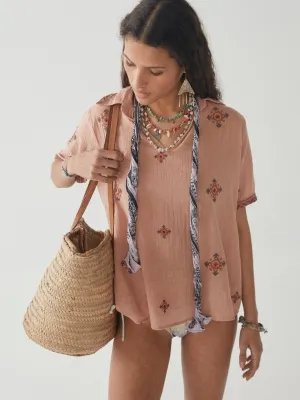 Allanis Blouse - Compass Salmon
