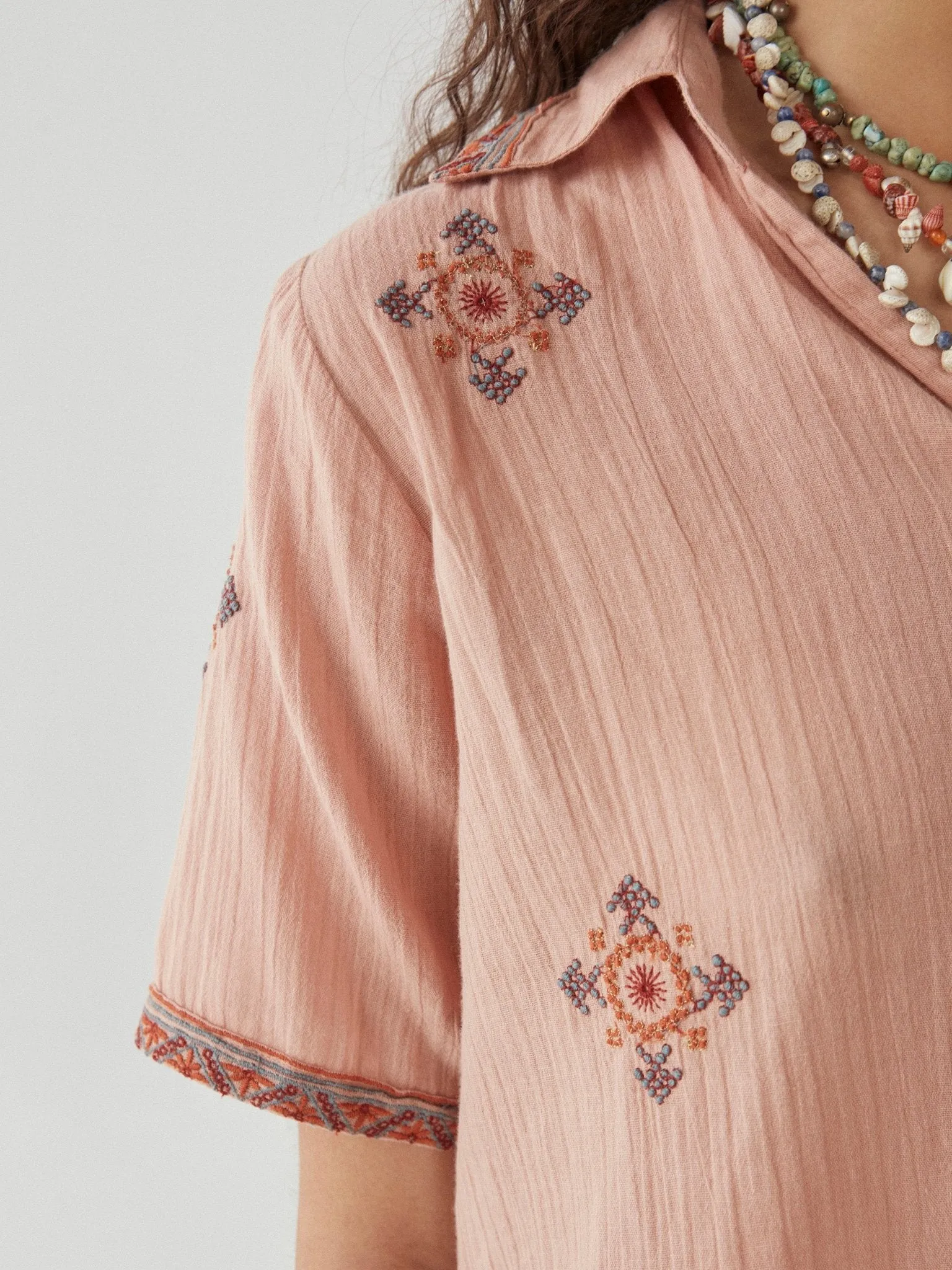 Allanis Blouse - Compass Salmon
