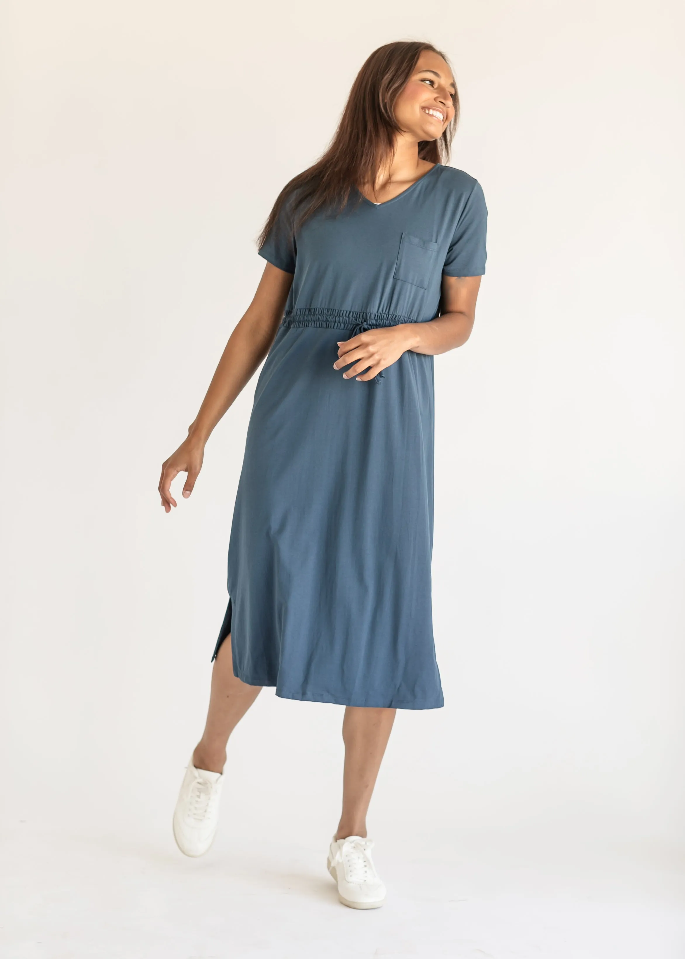 Ashley Short Sleeve Midi Dress - FINAL SALE