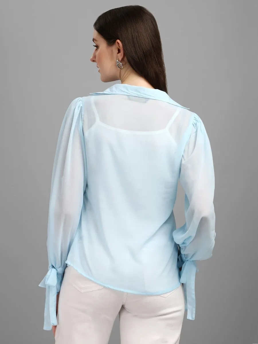 Baby Blue Women's Tops