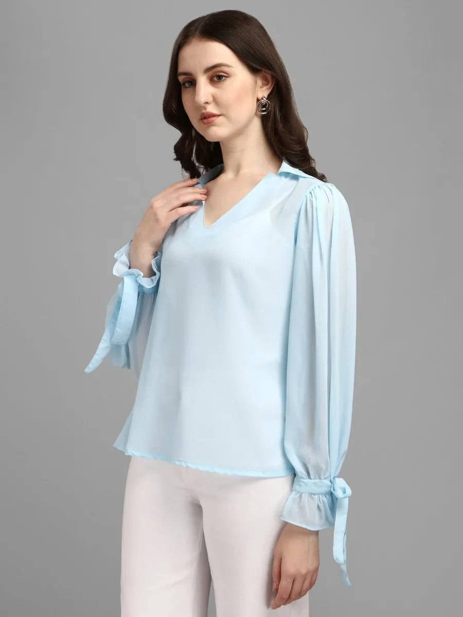 Baby Blue Women's Tops