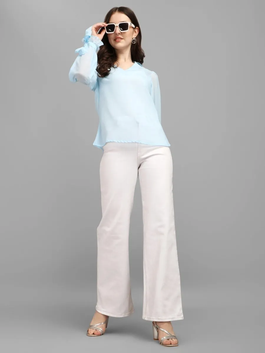 Baby Blue Women's Tops