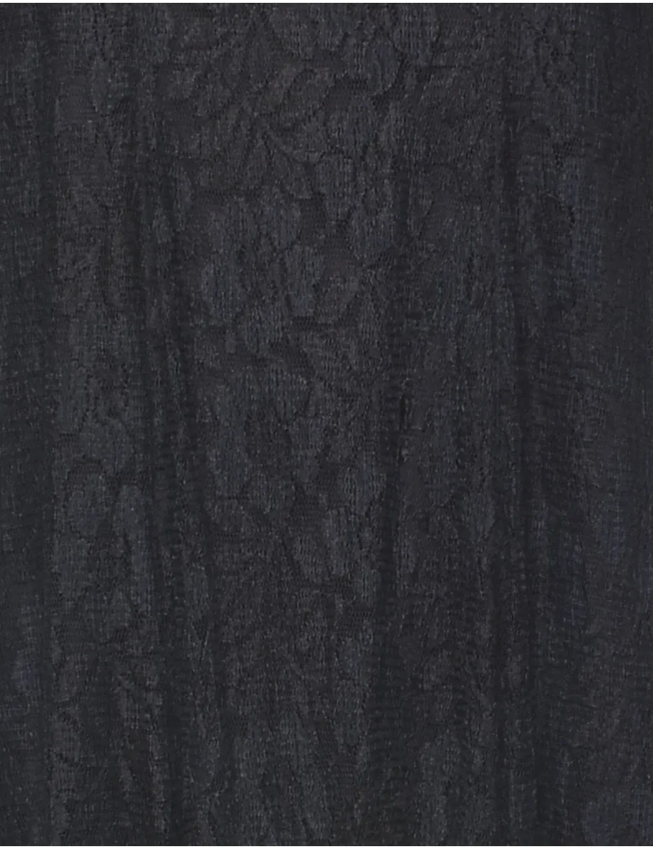 Black Classic Lace Evening Dress - L