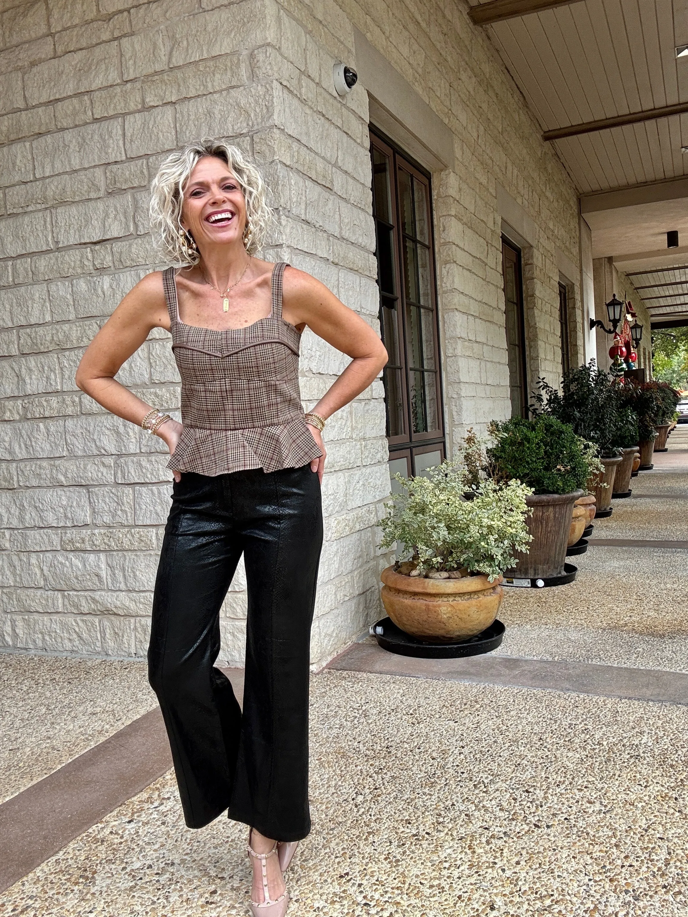 Black Snake Suede Pants