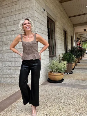 Black Snake Suede Pants