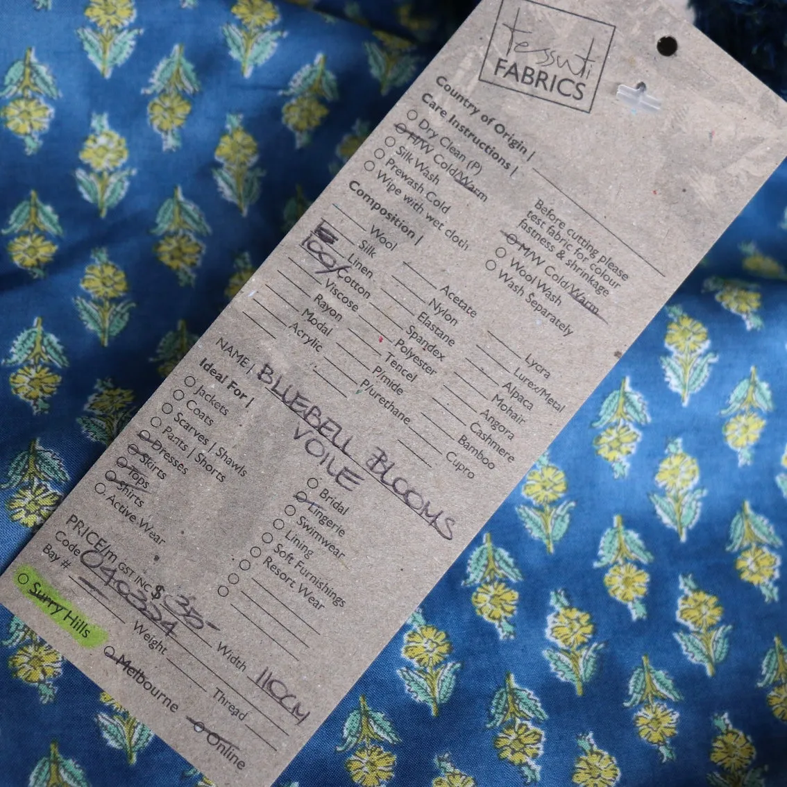 Bluebell Blooms Cotton Voile
