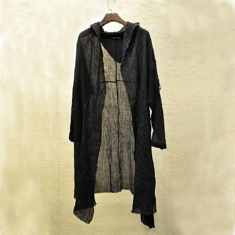 Boho Chic Loose Hooded Cardigan