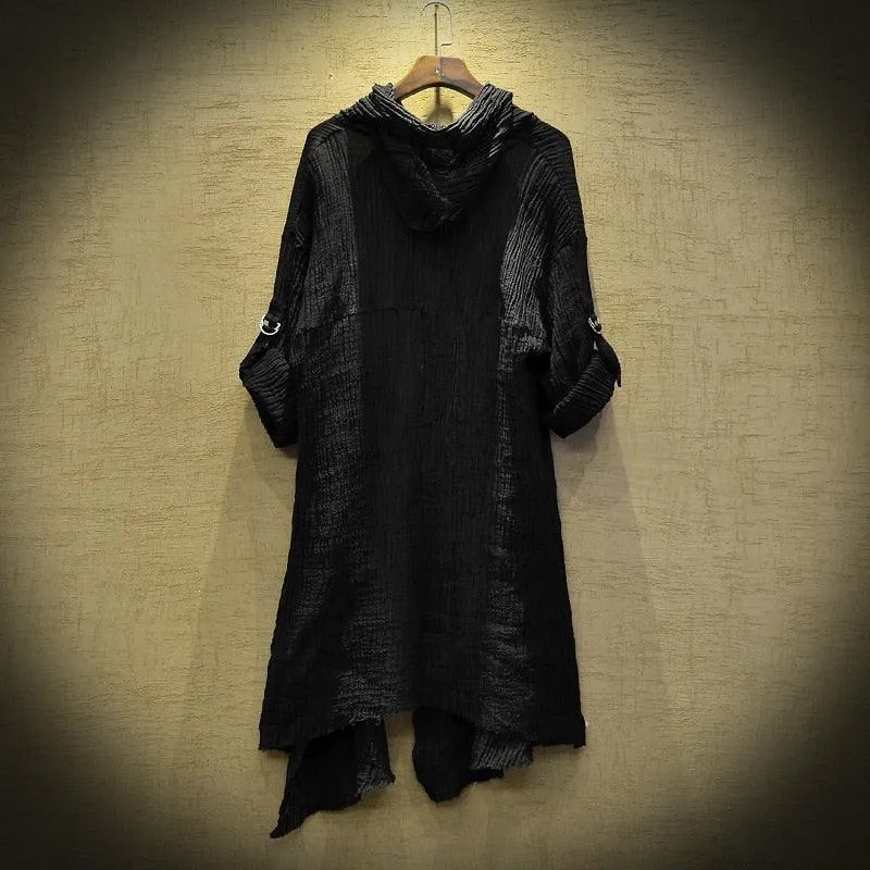 Boho Chic Loose Hooded Cardigan