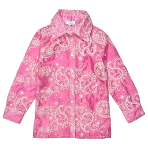 CALLIE PAISLEY OVERSIZED BUTTON DOWN TOP/COVERUP
