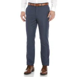 Calvin Klein Mens Slim fit Dress Pants 34 / 30 Blue Solid Stretch