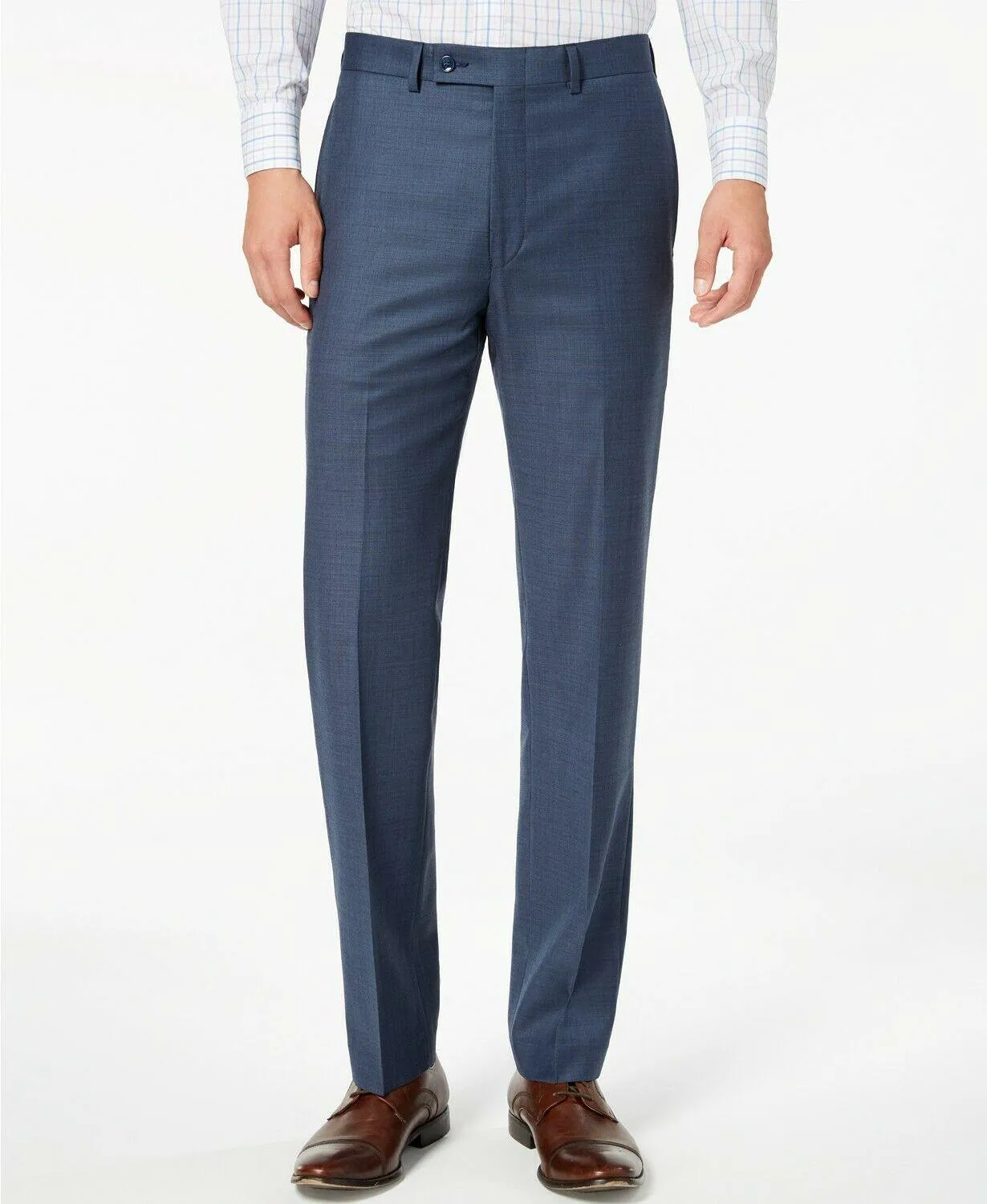 Calvin Klein Mens Slim fit Dress Pants 34 / 30 Blue Solid Stretch