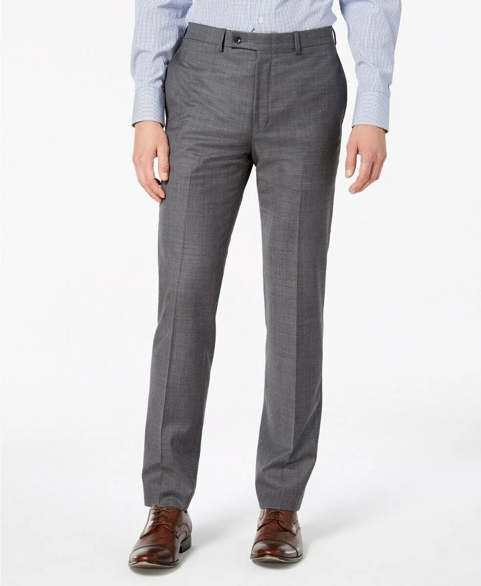 Calvin Klein Mens Slim fit Dress Pants 34 / 34 Grey