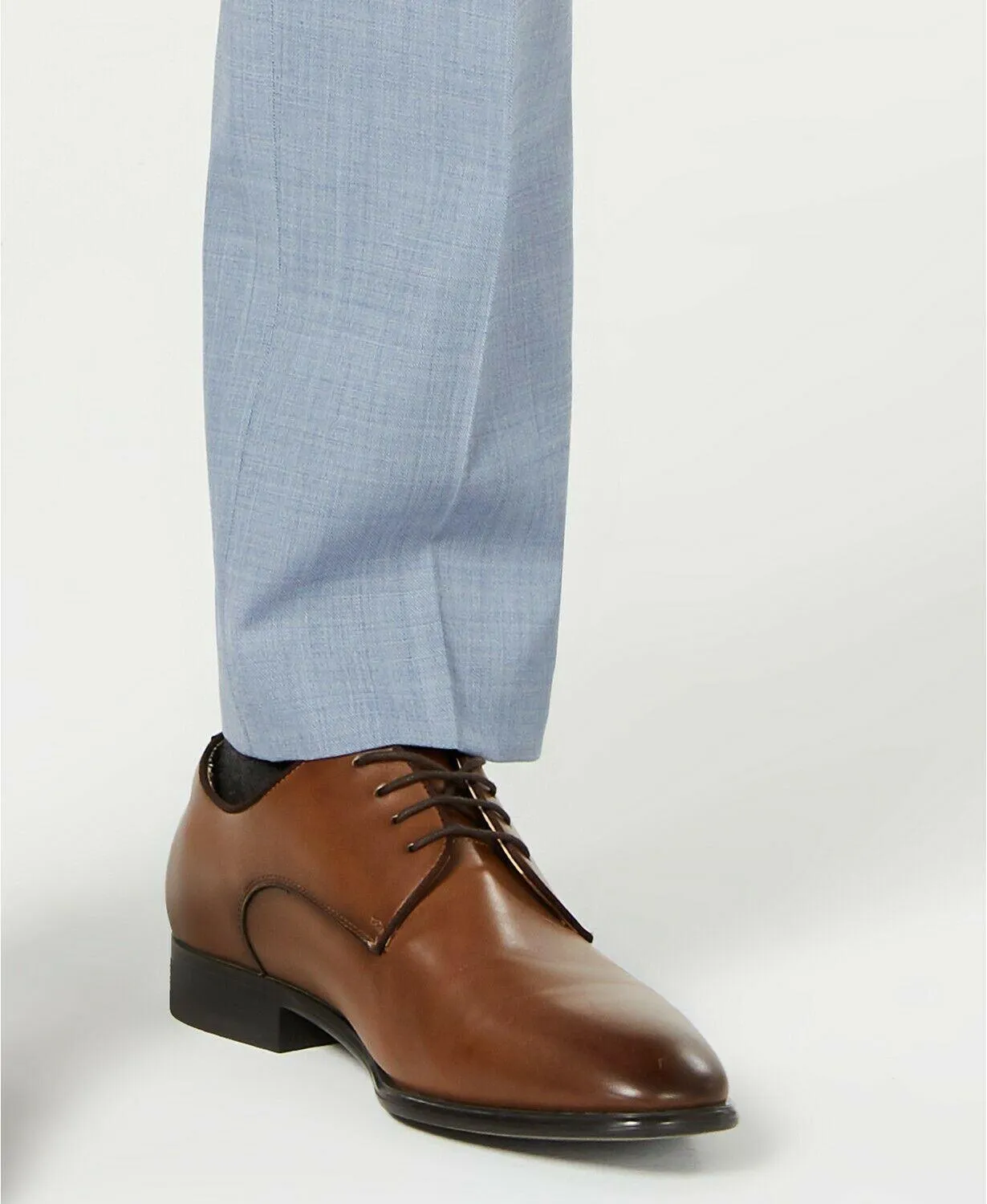 Calvin Klein Mens Slim fit Dress Pants 42 / 30 Blue Solid Stretch