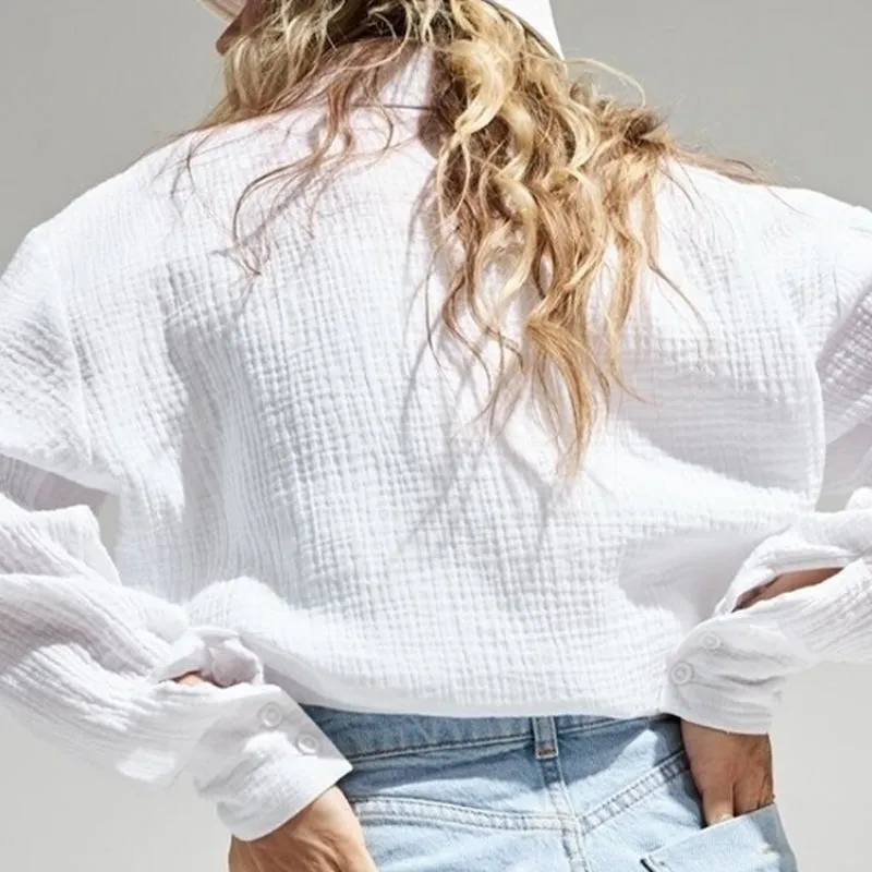 Casual and Loose Summer Chic Long Sleeve Blouse