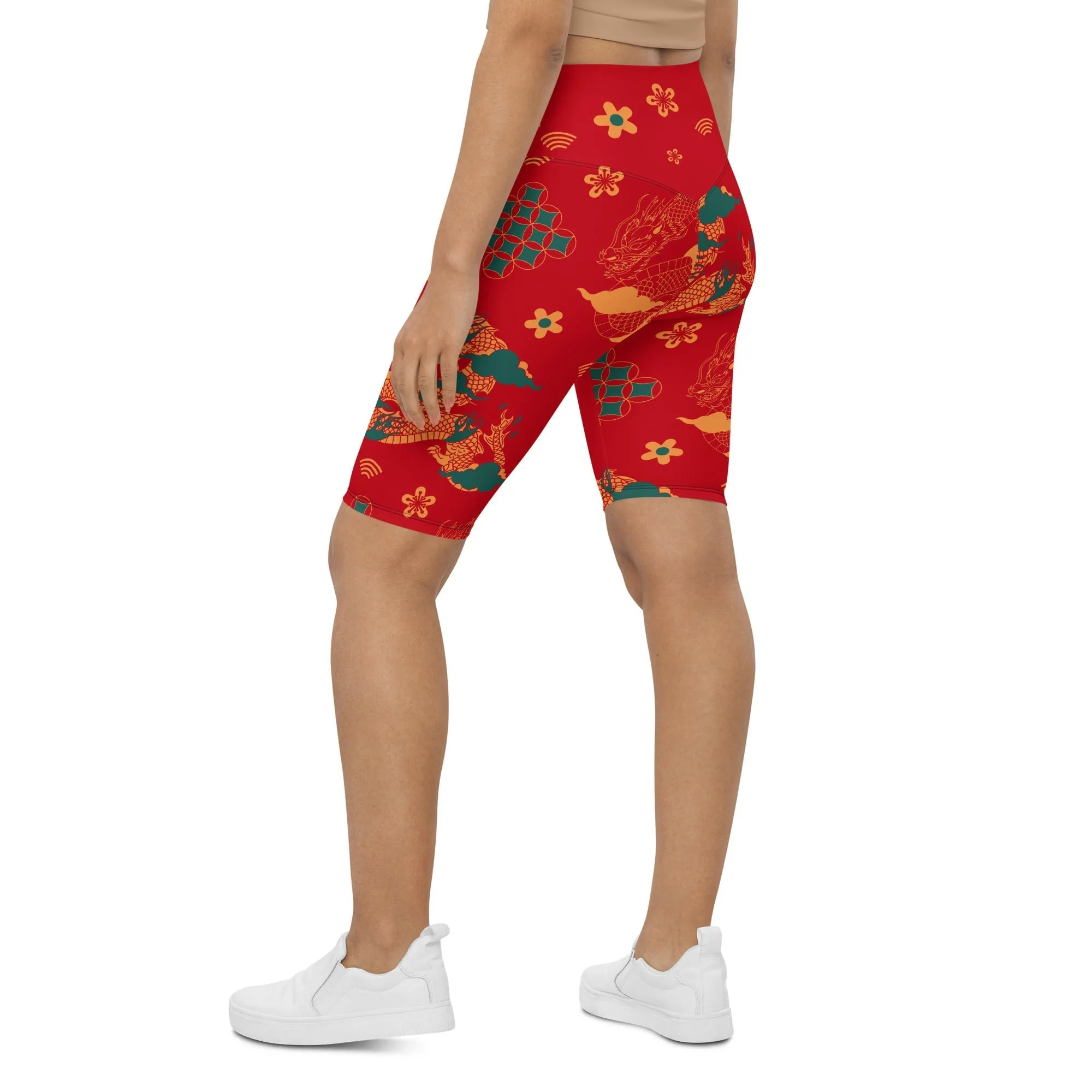 Chinese Dragon Biker Shorts