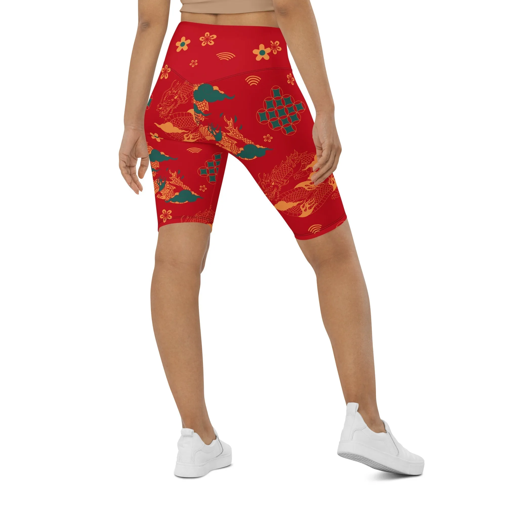 Chinese Dragon Biker Shorts