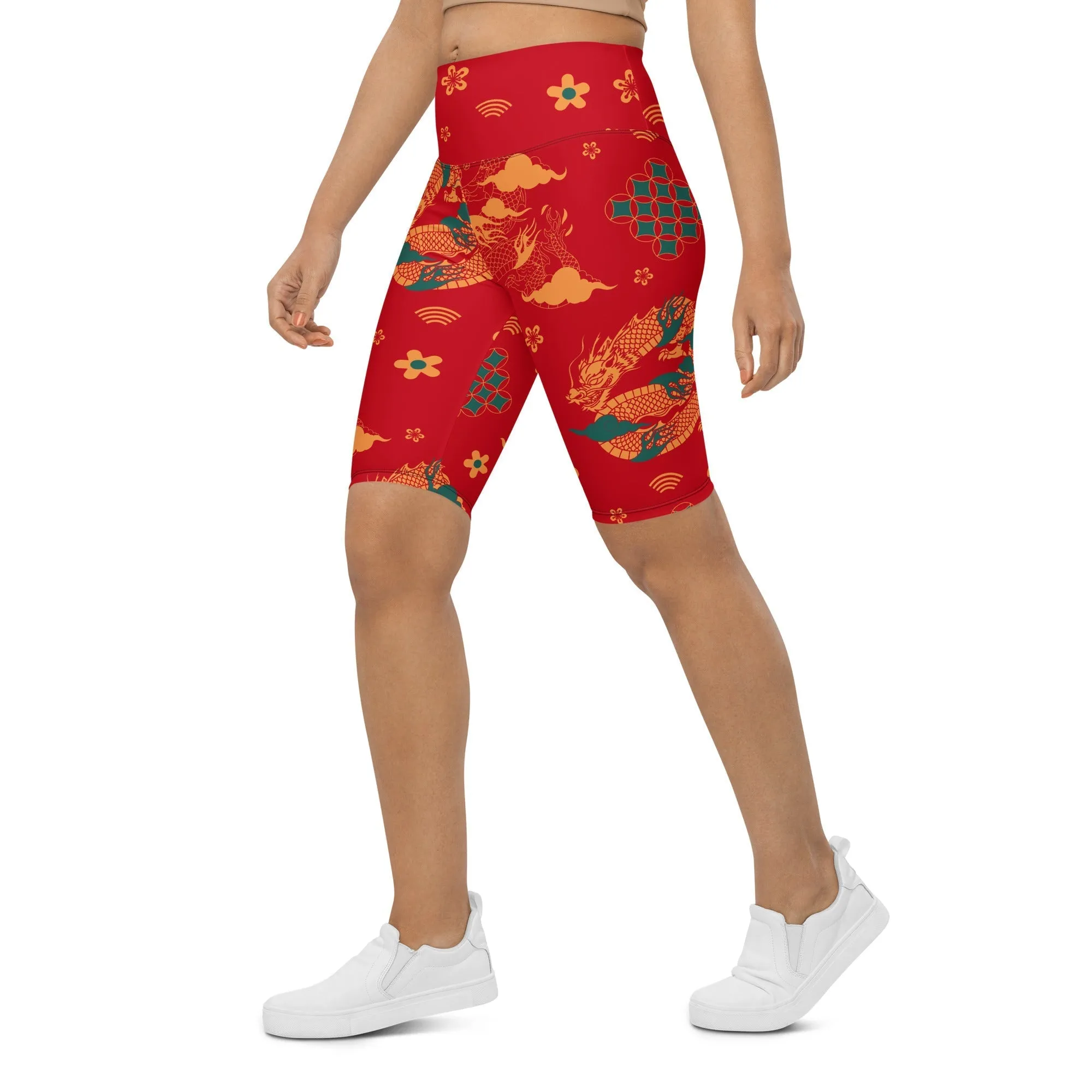 Chinese Dragon Biker Shorts