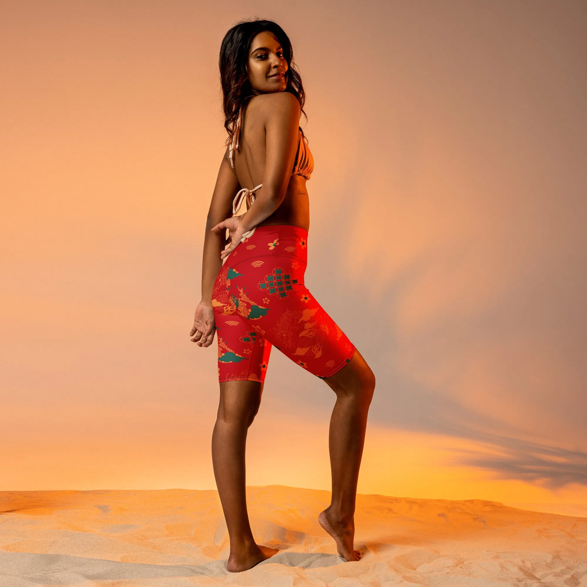 Chinese Dragon Biker Shorts