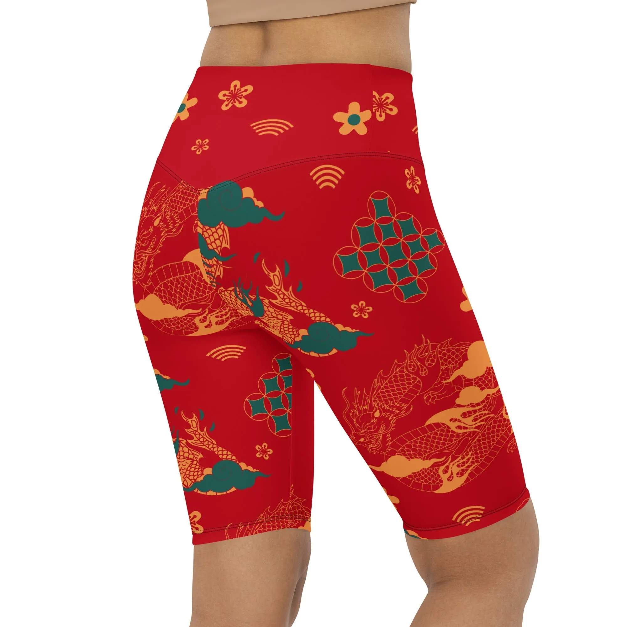 Chinese Dragon Biker Shorts