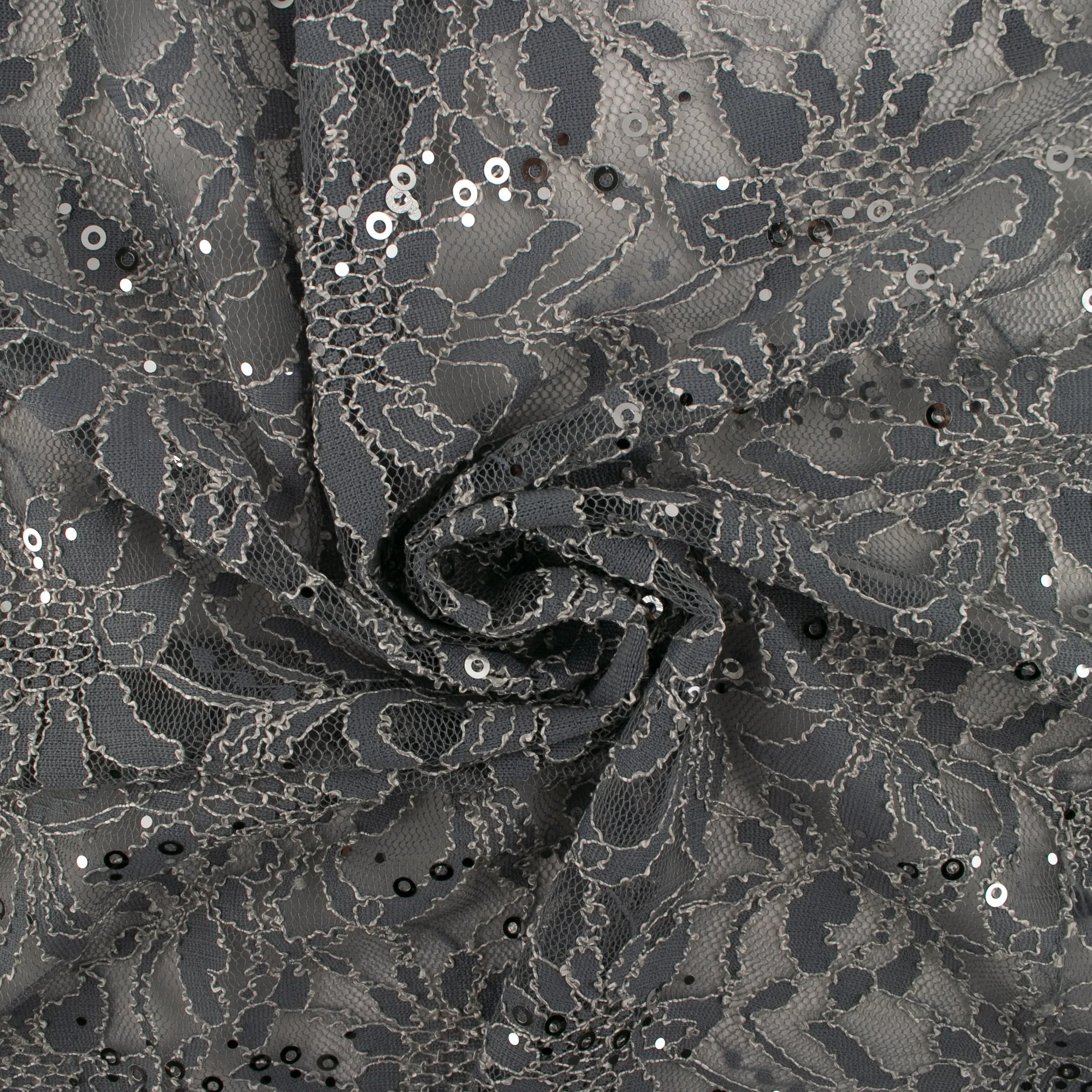 Corded lace - VIRGINIA - Grey blue