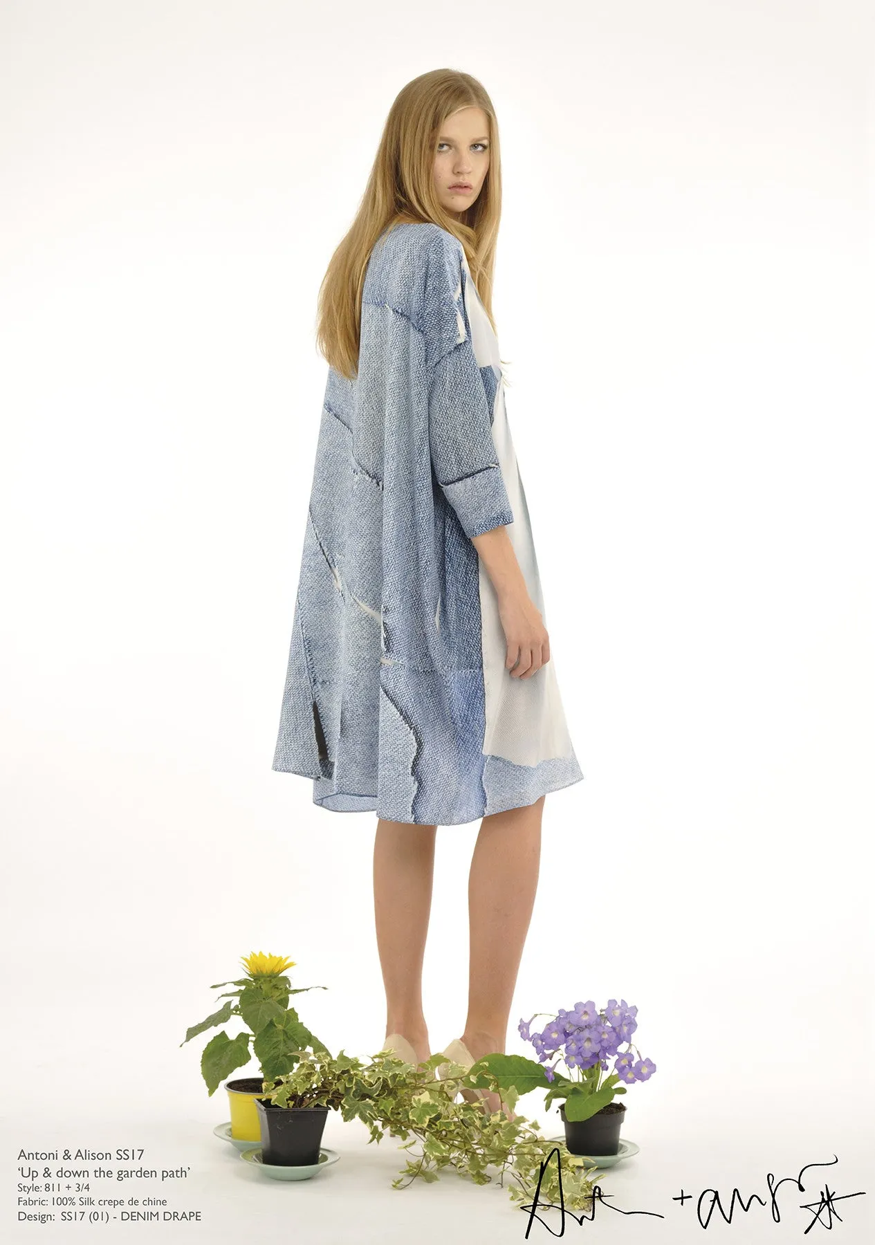 Denim Drape Dress