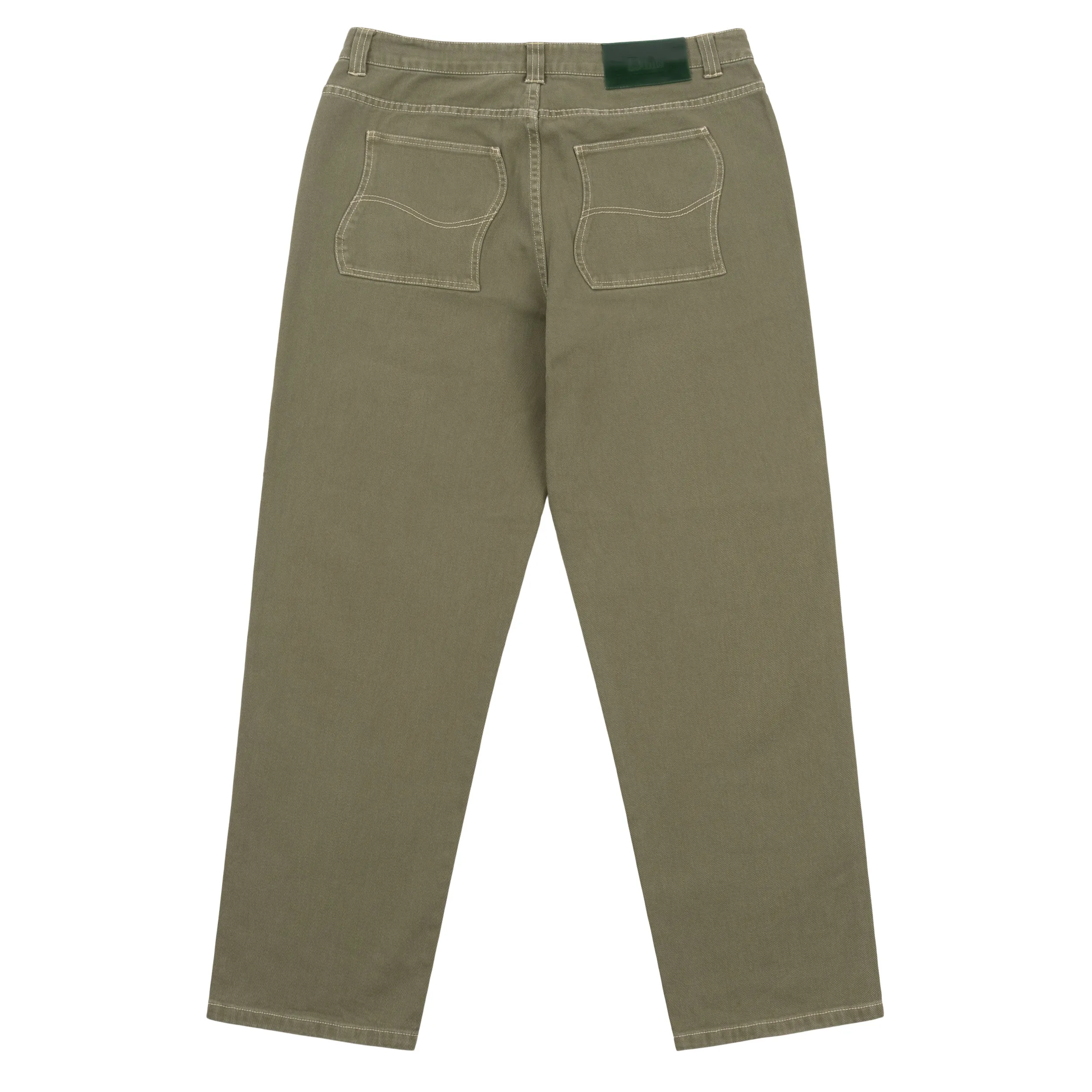 Dime - Classic Relaxed Denim Pants in Green Washed