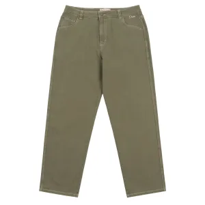 Dime - Classic Relaxed Denim Pants in Green Washed