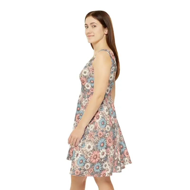 Enchanting Pastel Floral Skater Dress