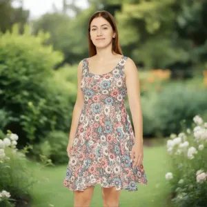 Enchanting Pastel Floral Skater Dress