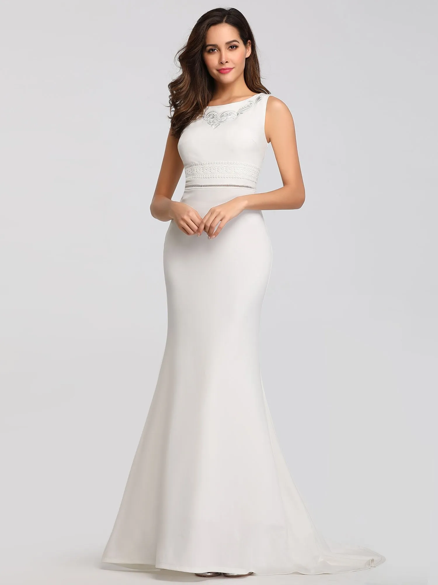 Ever-Pretty Classic Fishtailn Wholesale Wedding Dresses Without Sleeve EZ07804