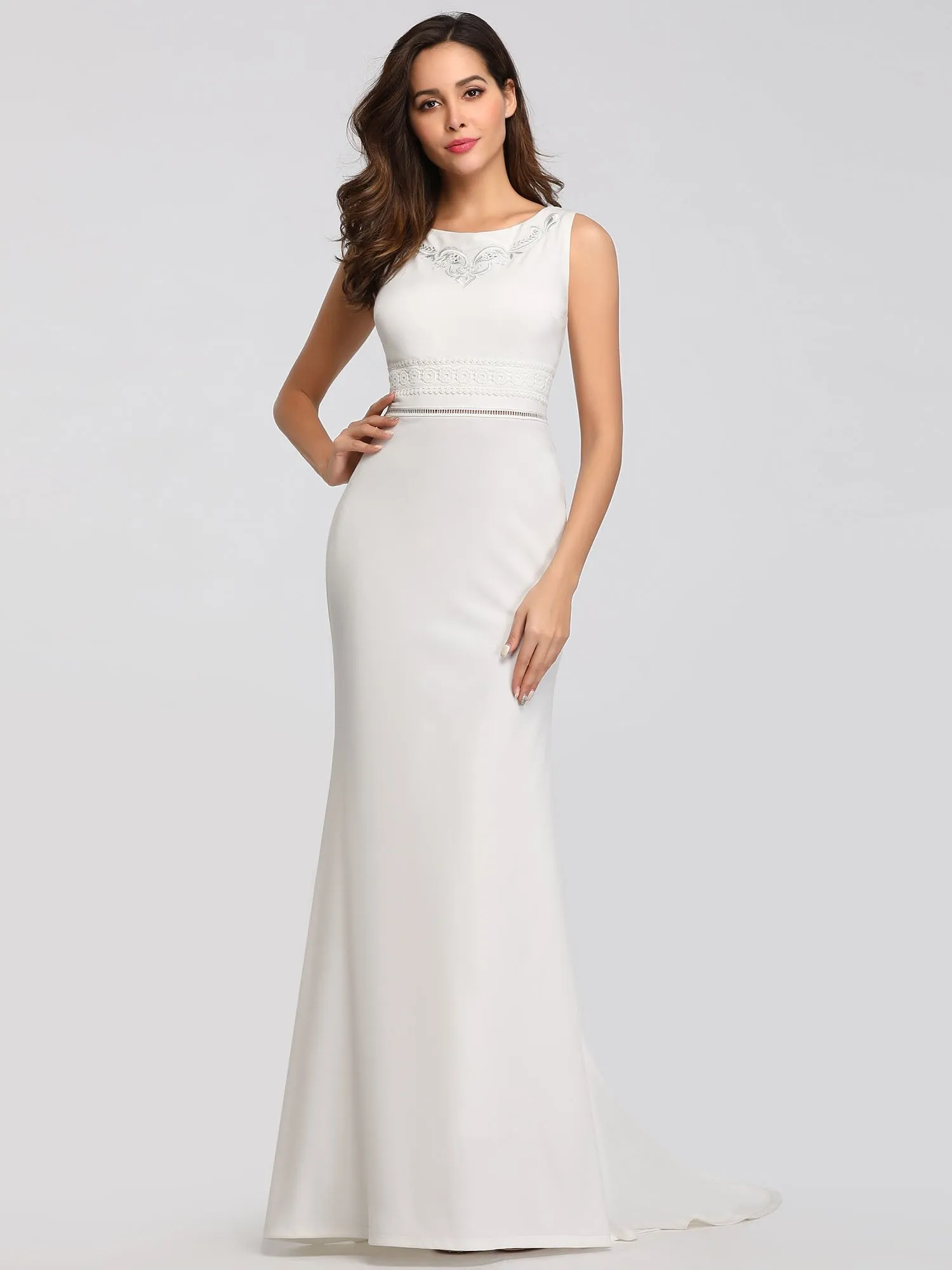 Ever-Pretty Classic Fishtailn Wholesale Wedding Dresses Without Sleeve EZ07804