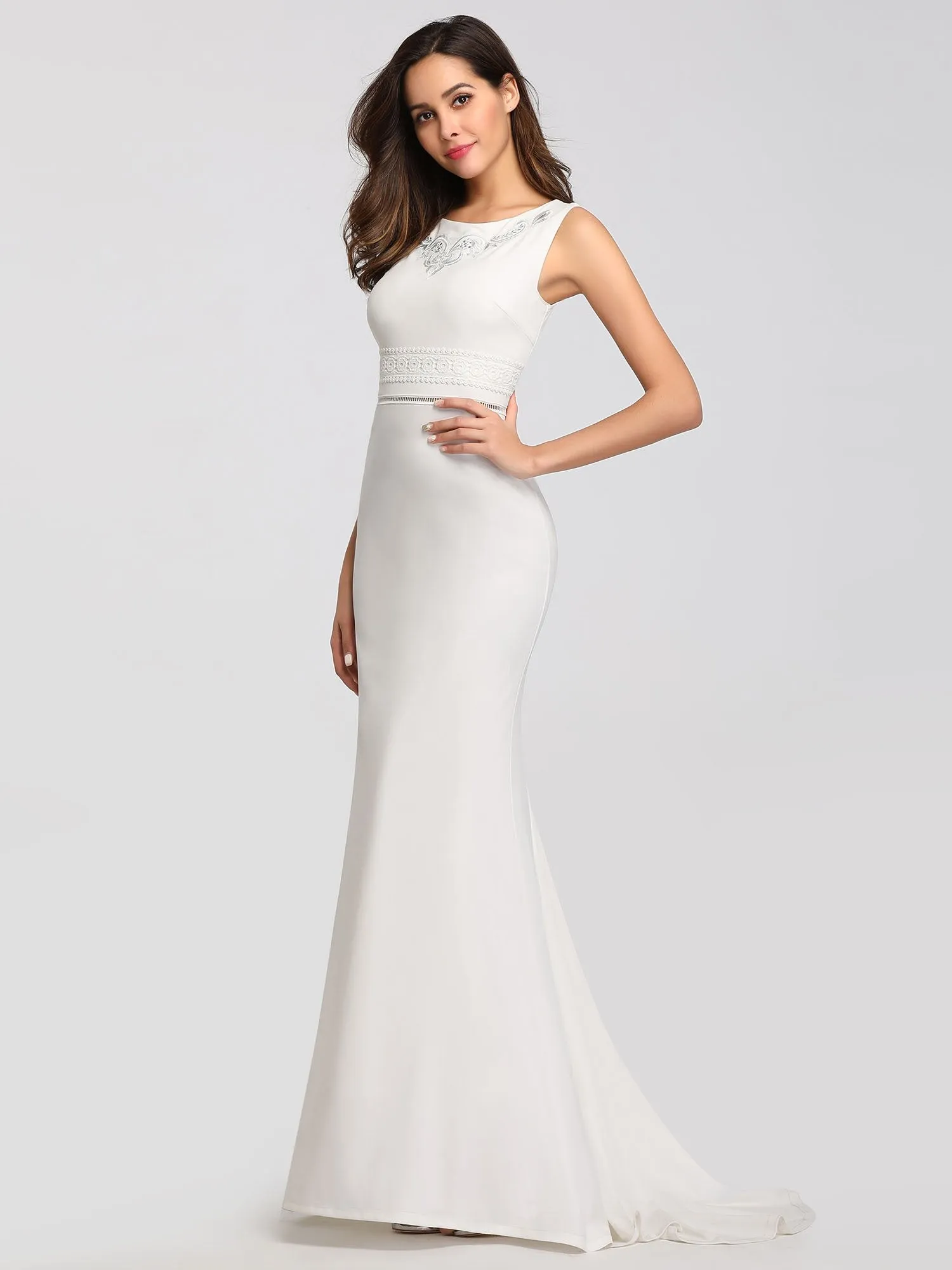 Ever-Pretty Classic Fishtailn Wholesale Wedding Dresses Without Sleeve EZ07804