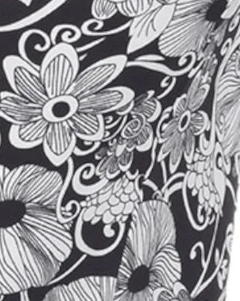 Floral Paisley Palazzo Pants | Black