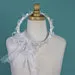 Flower Girl Dress, White Smocked Girl Dresses,  Cotton Fabric  Completely lining, add petticoat and Headpiece