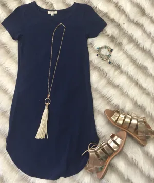 Fun in the Sun Tunic Dress: Navy