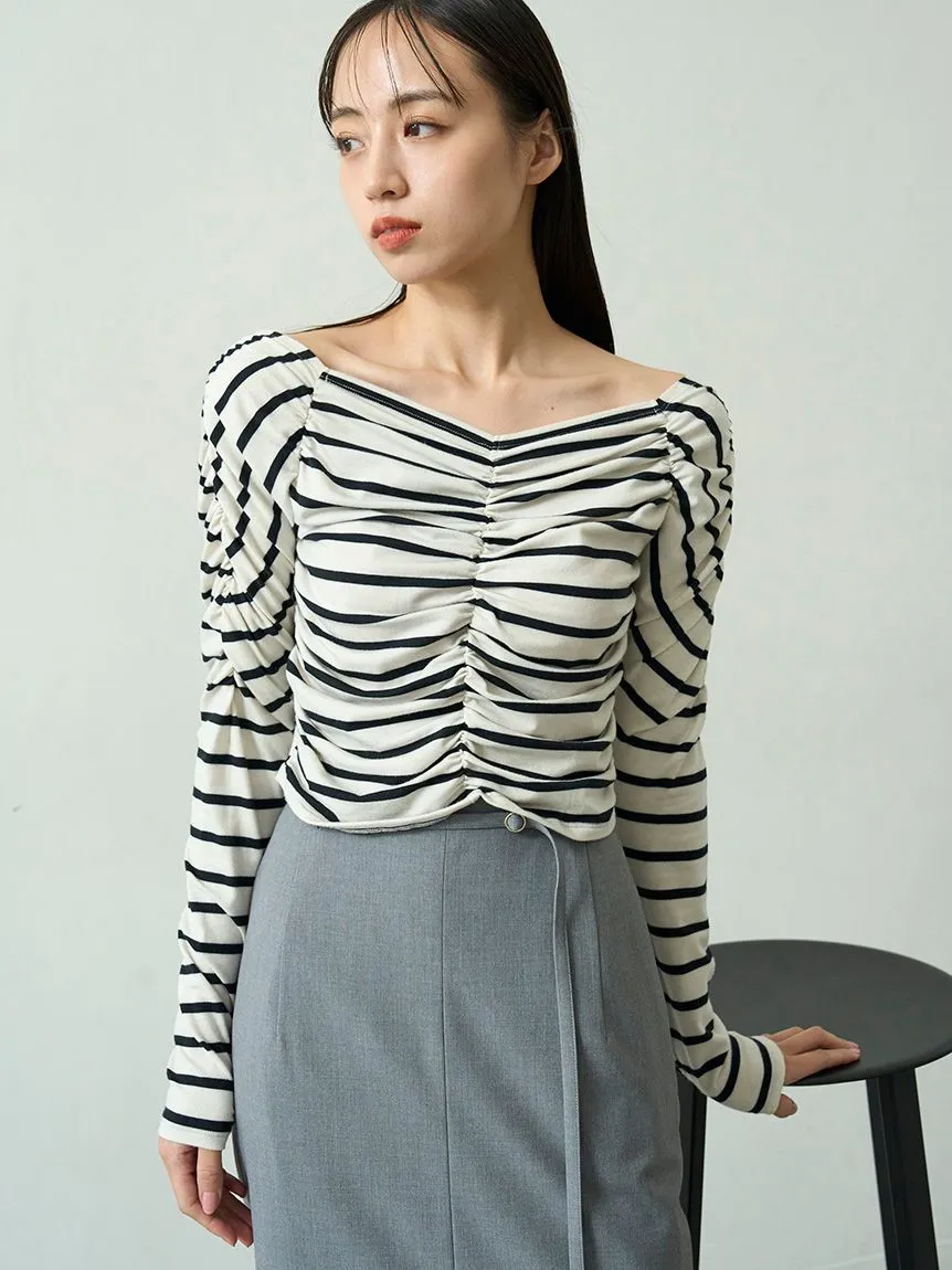 Gathered Off-Shoulder Top