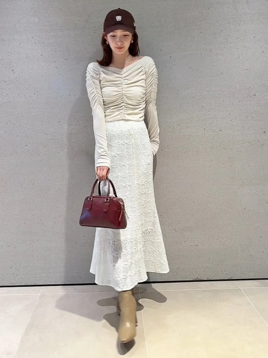 Gathered Off-Shoulder Top