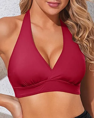 Halter Bikini Top Only Women's Push Up Swimsuit Top