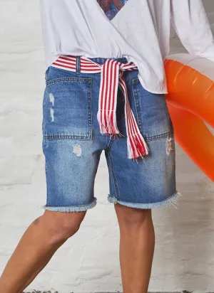 Hammill & Co - Carpenter Short White & Denim