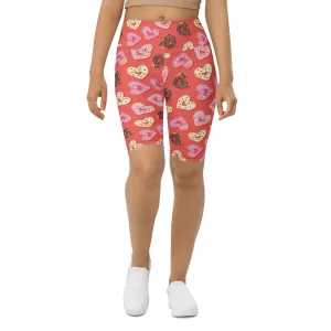 Heart Doughnuts Biker Shorts