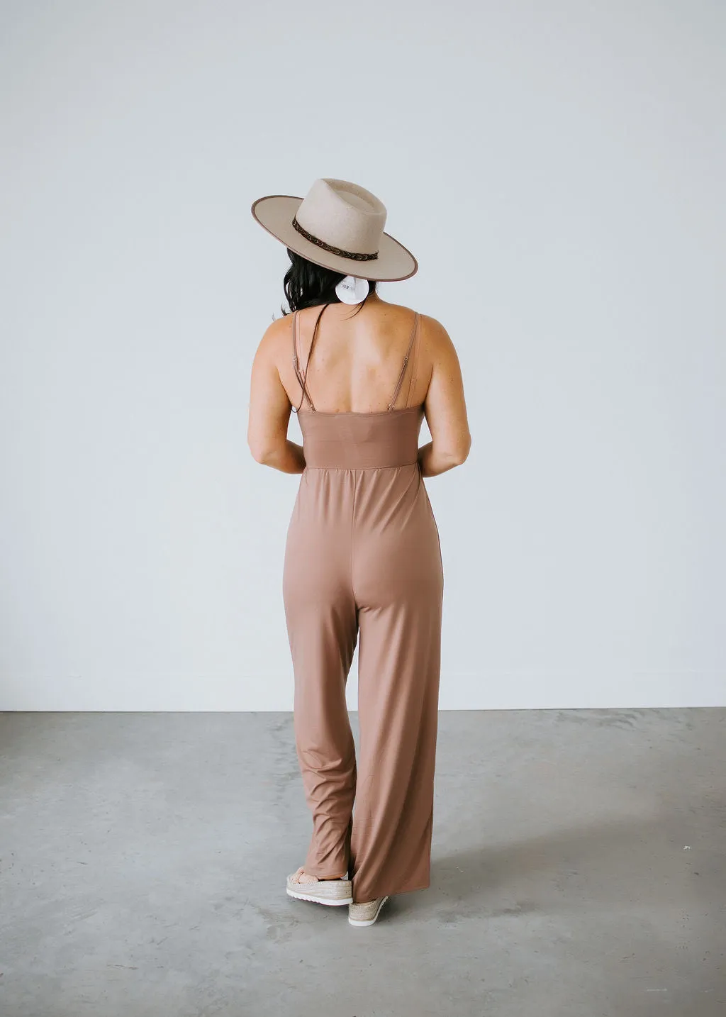 In A Ruched Jumpsuit