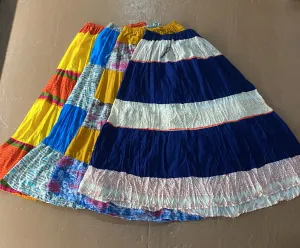 Indian Cotton Full-Length Patchwork Skirt (Assorted)