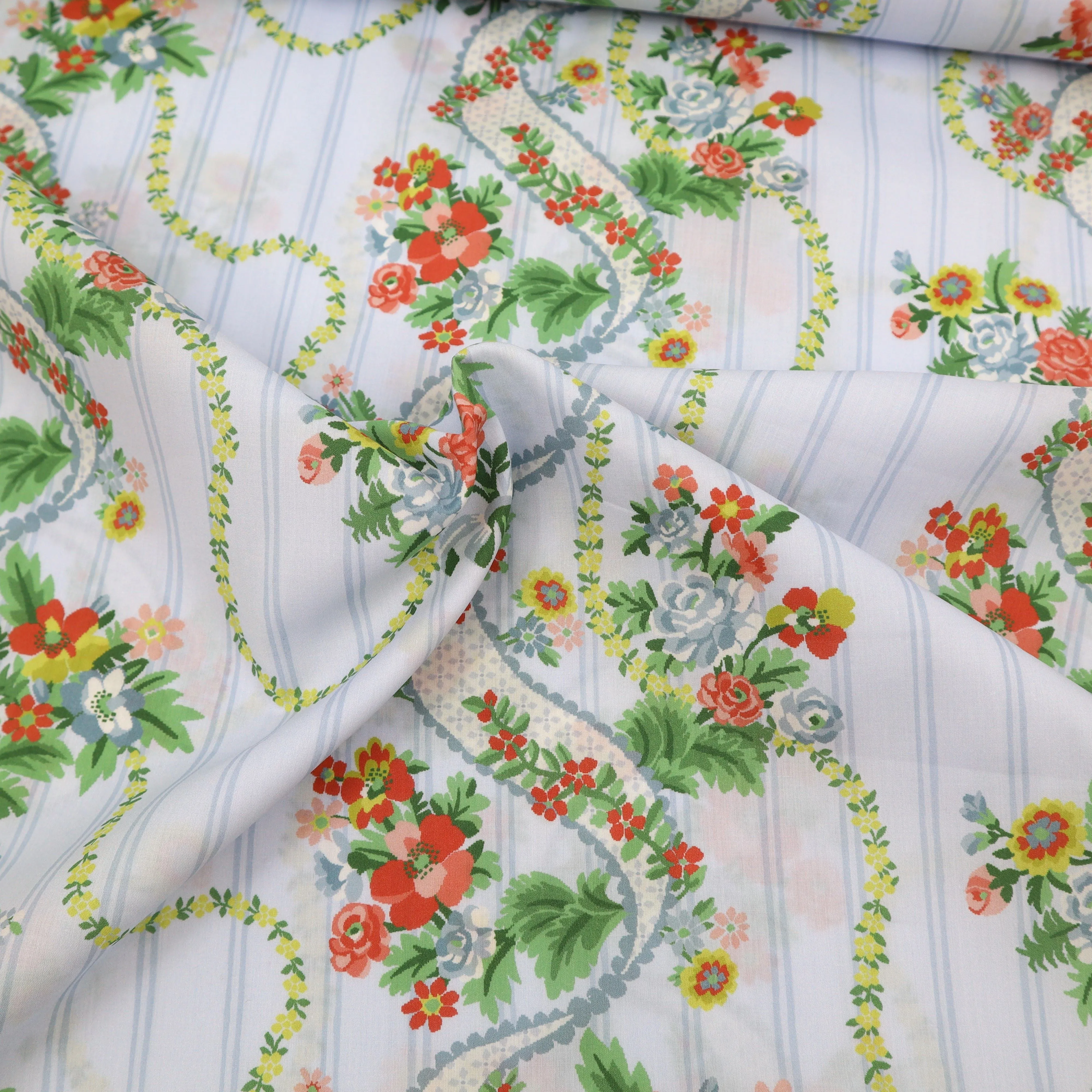 Liberty Fabrics x Bridgerton Ribbon Cascade B Tana Lawn™ Cotton