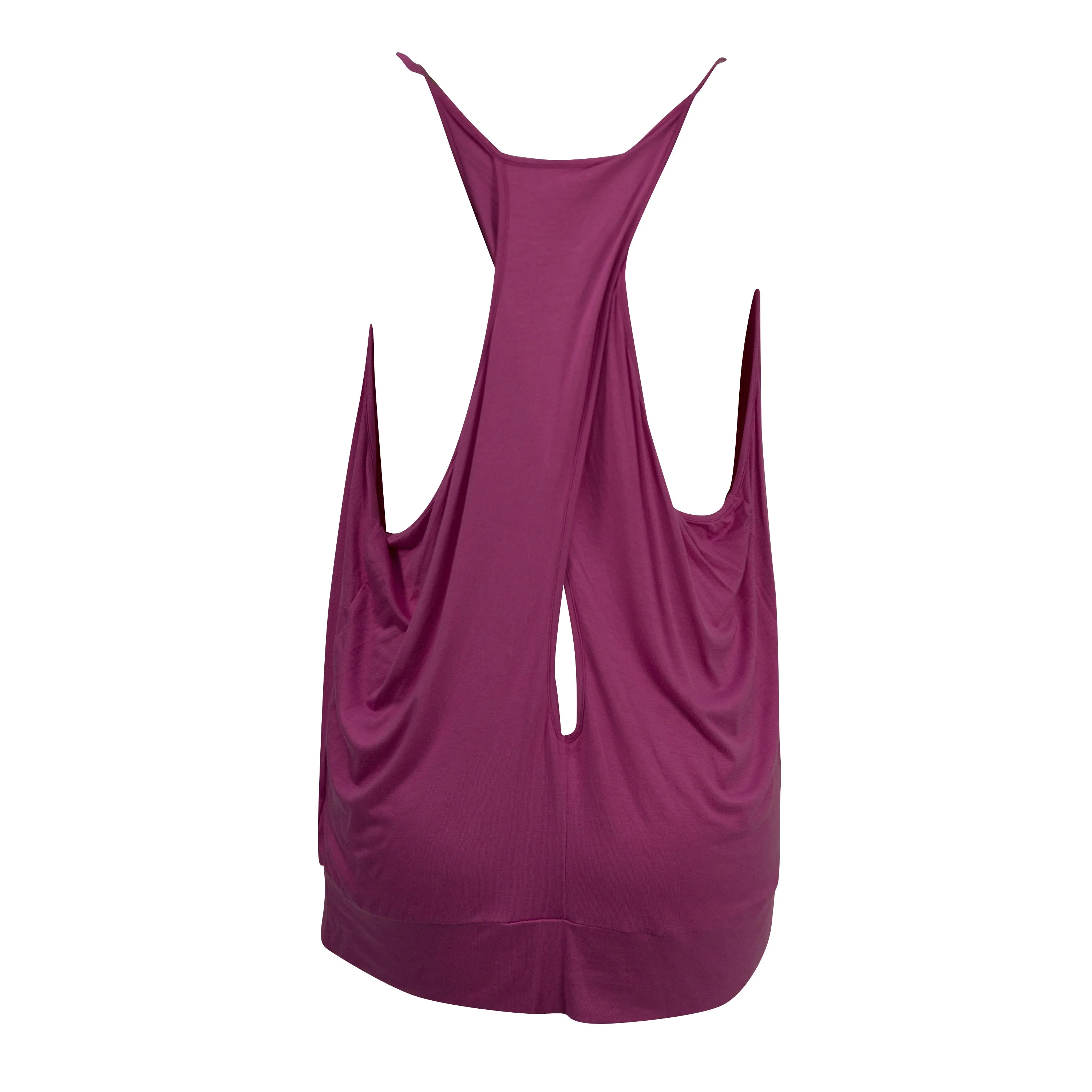 Michael Kors Women's Draped Racerback Active Tank Pink Size XL