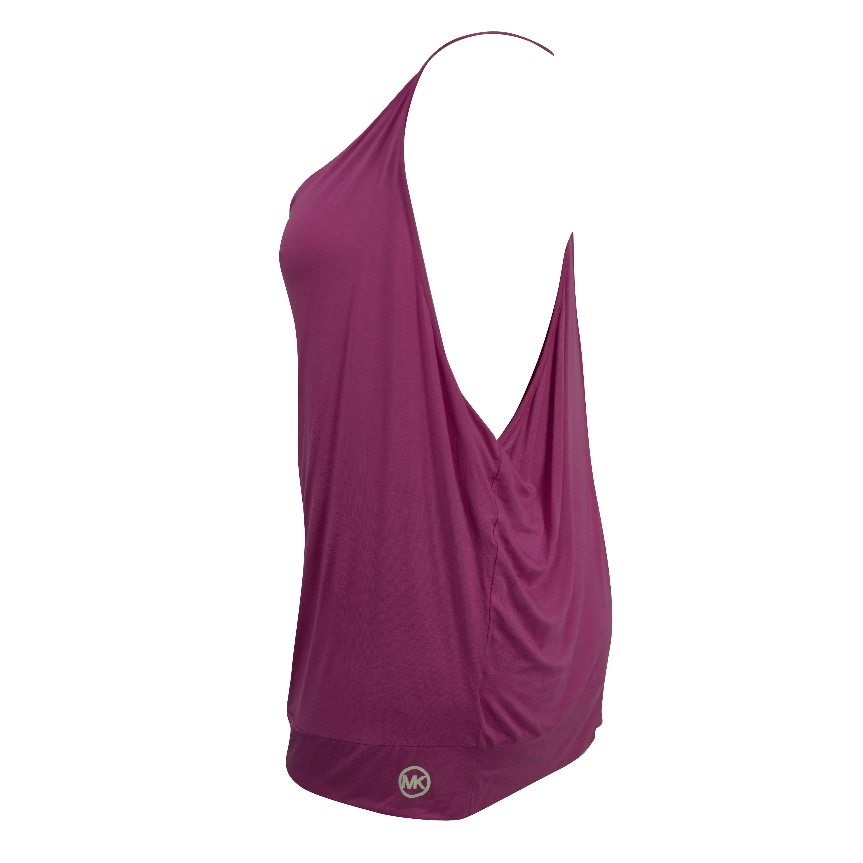 Michael Kors Women's Draped Racerback Active Tank Pink Size XL
