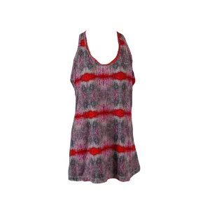 Nike Women's Racerback Dri Fit Stretch Tank Red Gray Size XL