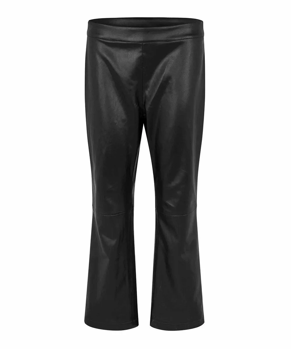 Panadi Faux Leather Flare Pants