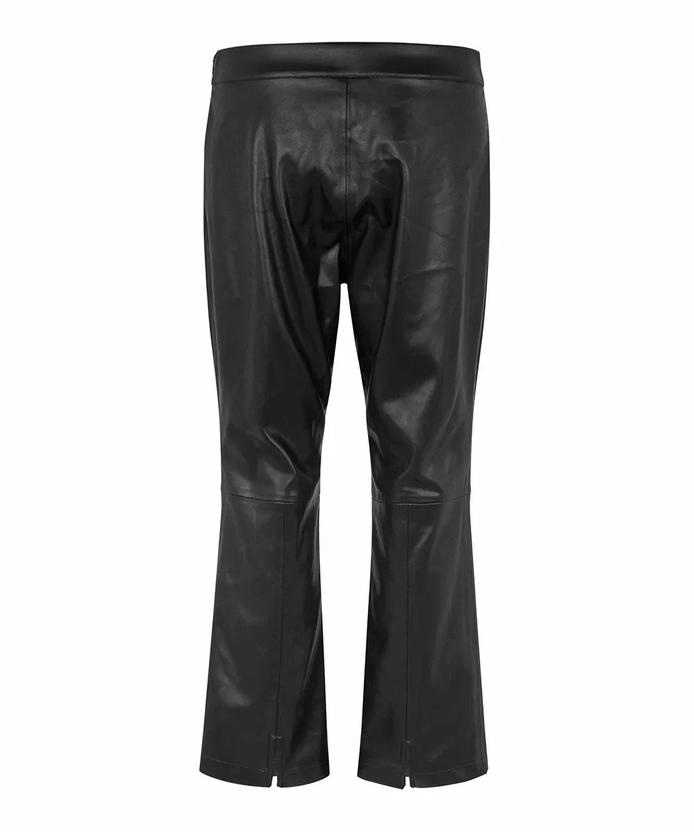 Panadi Faux Leather Flare Pants