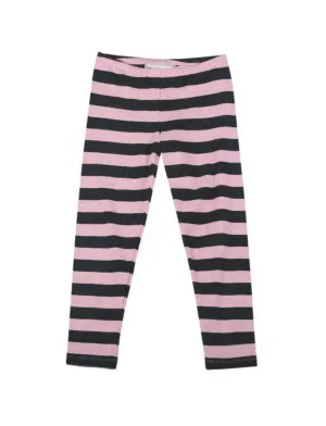 Paper Wings Pink Stripe Leggings