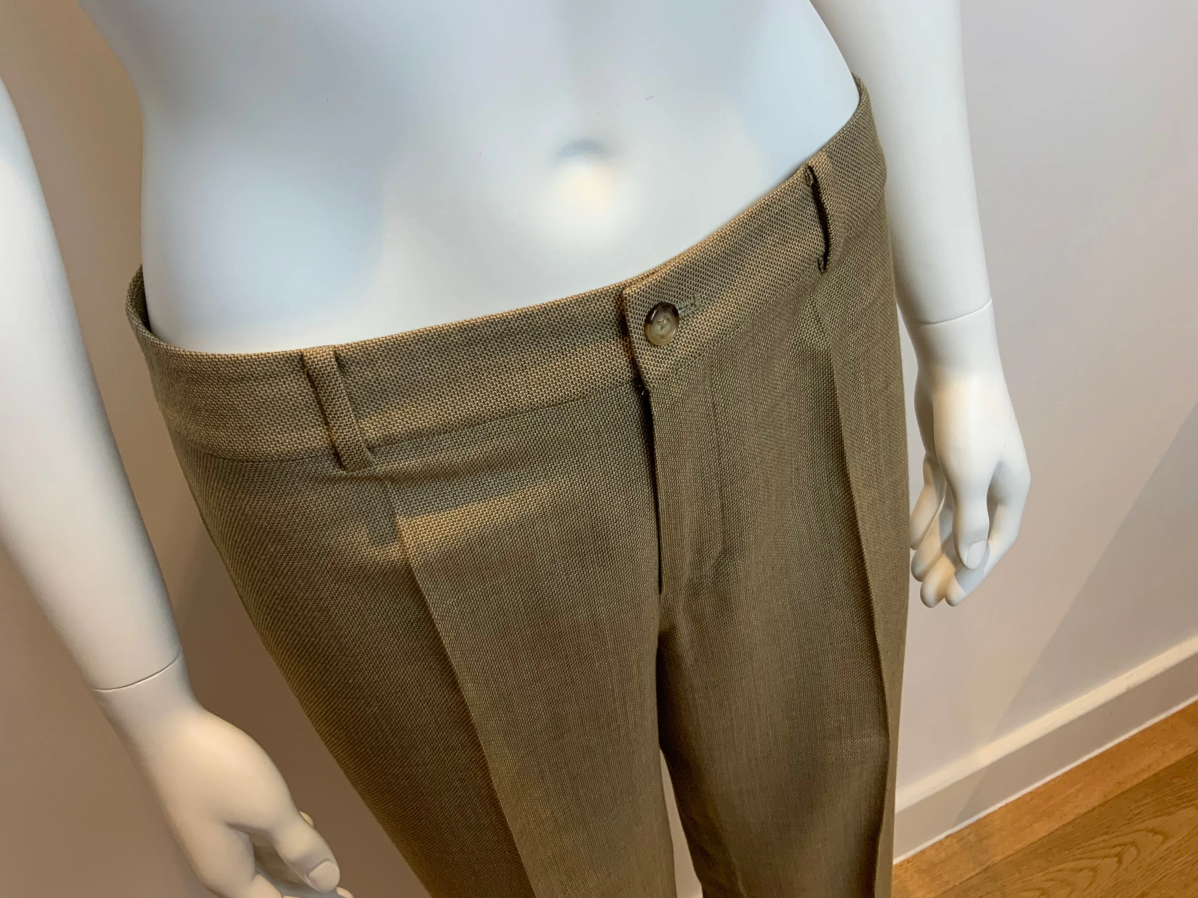 Ralph Lauren Black Label Brown Straight Cashmere Wool Pants Trousers Size US 8 ladies